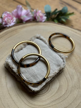 Charger l'image dans la galerie, Jonc en corne feuille d’or et léopard