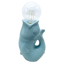 Charger l'image dans la galerie, Déco LED poisson bleu givre à piles L13,5 P8,2 H27cm