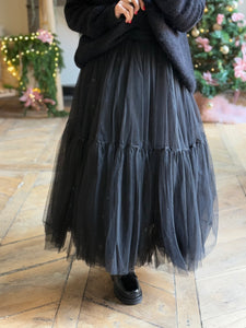 Jupon noir en tulle