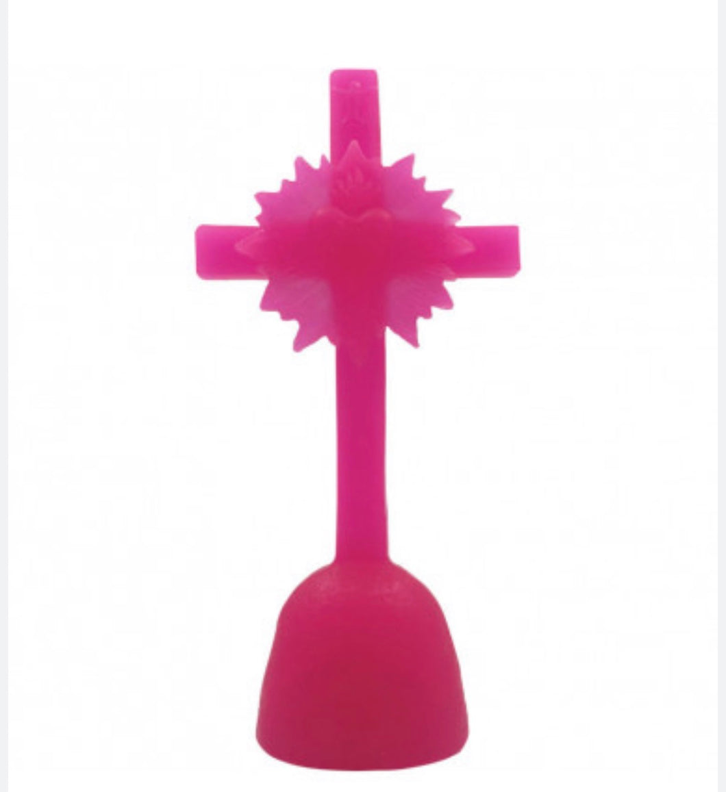 Cœur de lumière rose fluo