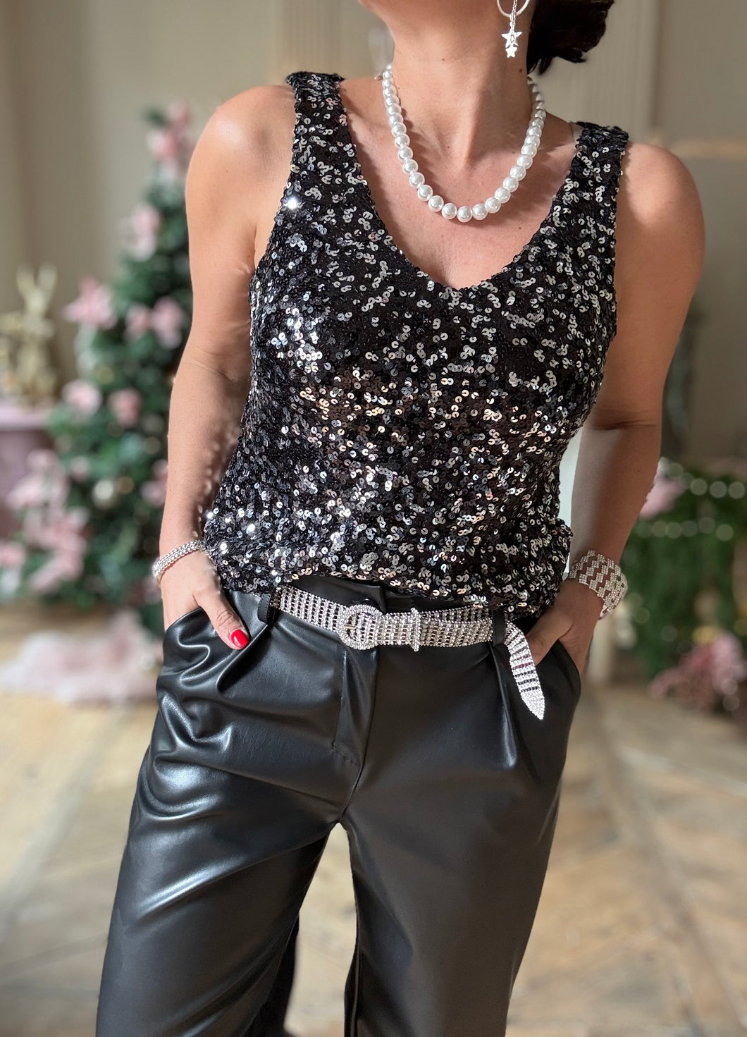 Top à sequins