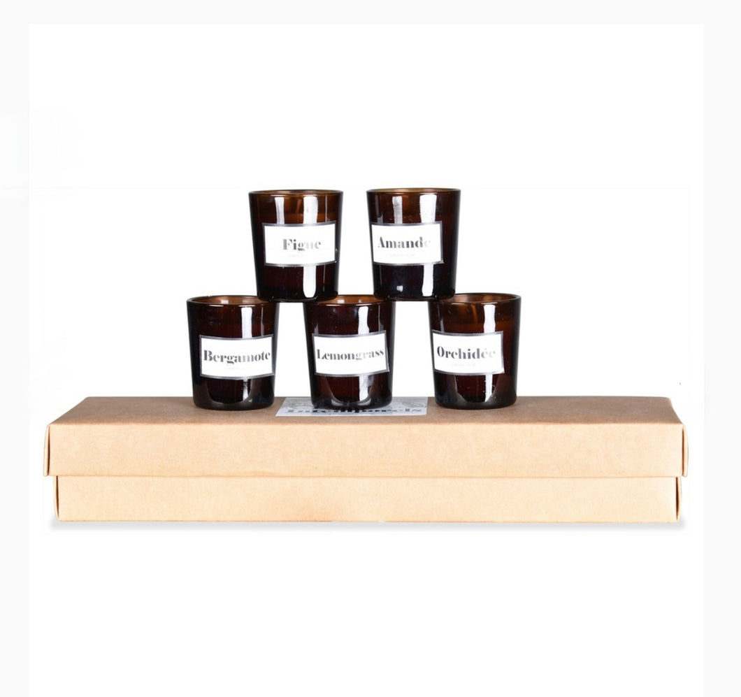 Coffret de 5 bougies Intemporels D4,5 H5cm