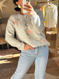 Pull fleur 8758