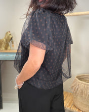 Charger l&#39;image dans la galerie, Haut tulle à pois 7909
