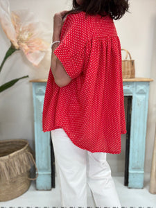 Blouse gaze pois 5121