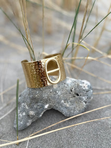 Manchette maille marine