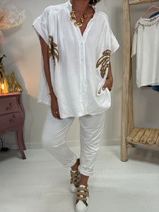 Chemise palmier 7019