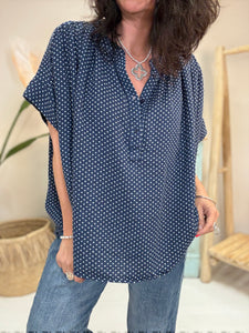 Blouse gaze pois 5121