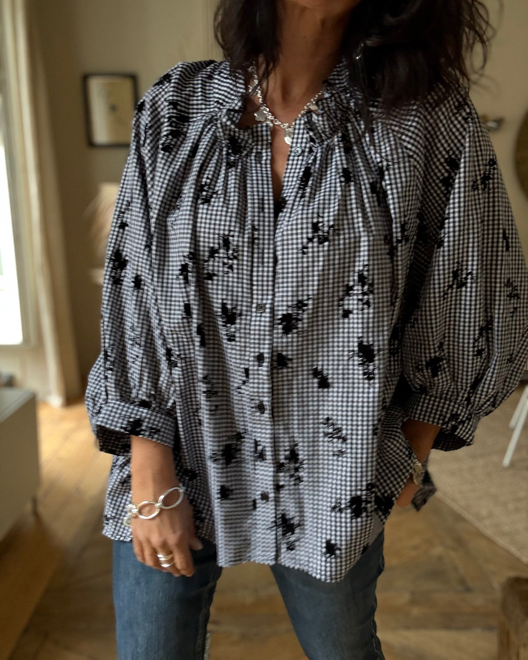 Chemise fleurs Z039