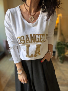 Tee-shirt Los Angeles doré