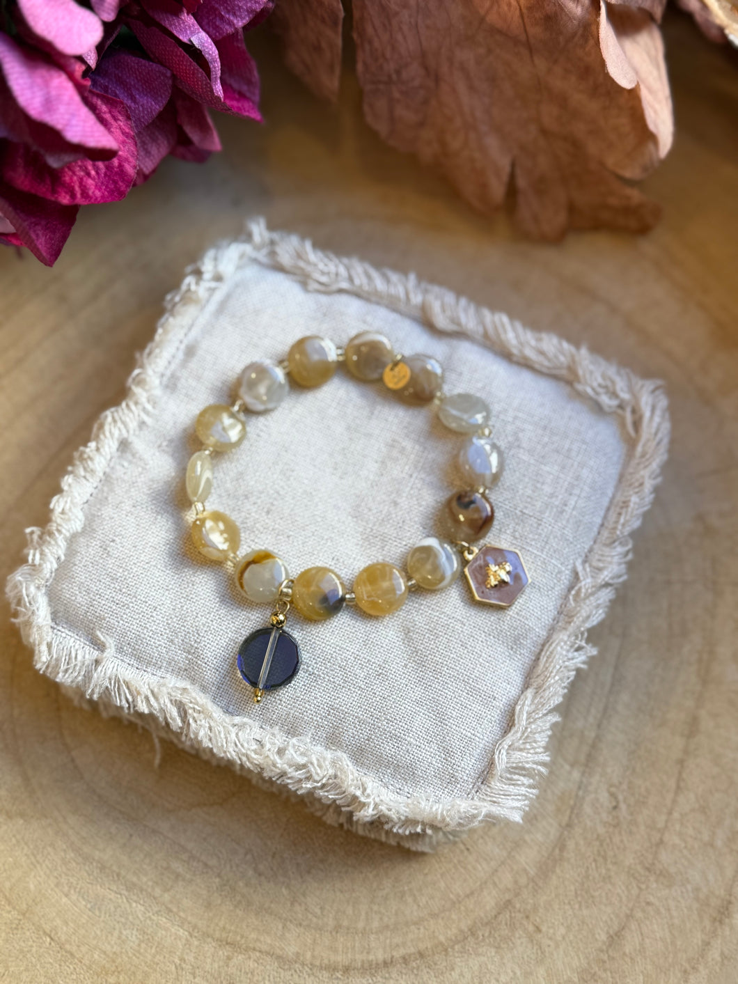 Bracelet perles acryliques