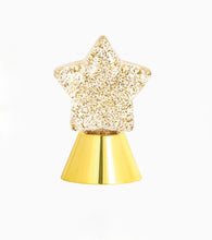 Charger l'image dans la galerie, Lampe décorative étoile doré brillant L11,4 P10 H16,3cm
