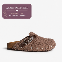 Charger l'image dans la galerie, Mules bouclettes taupe 6610
