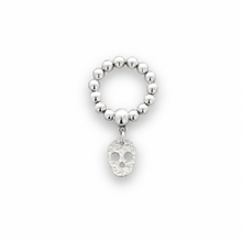 Charger l'image dans la galerie, Bague perles pampille SKULL 908
