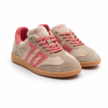 Charger l'image dans la galerie, Baskets CLOUD MOHAIR taupe/wine by BACK70
