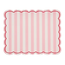 Charger l'image dans la galerie, Set de table rectangle Roméo rayure rose 35x48cm
