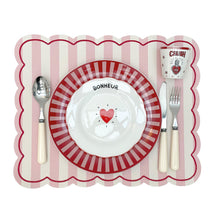 Charger l'image dans la galerie, Set de table rectangle Roméo rayure rose 35x48cm

