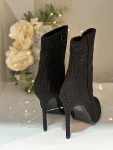 Bottines à talons Strass