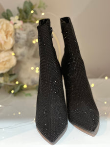 Bottines à talons Strass