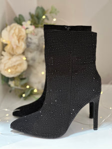 Bottines à talons Strass